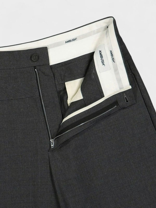 Ambush Double Belted Wide Leg Trousers Grey - Supplied FashionAmbush