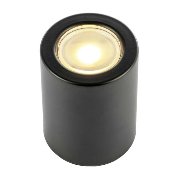 Cylindrical Black LED Uplighter with Minimalist Architectural Design Image 8