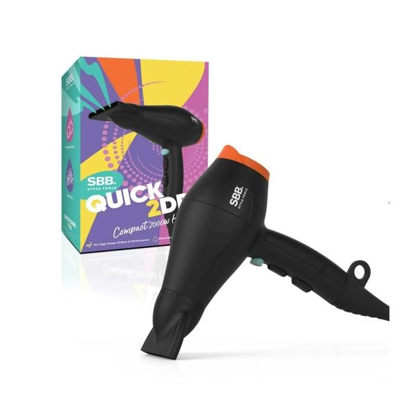 SBB SBDR-4000-GB Quick2Dry Compact Hair Dryer - Black