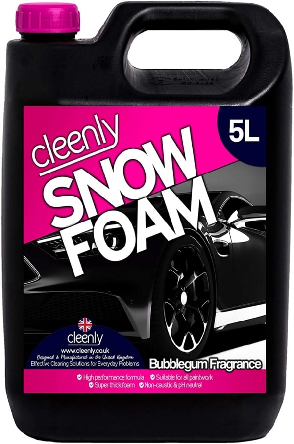 Cleenly Bubblegum Snow Foam - High Performance Formula with Super Thick Foam - Non Caustic & pH Neutral 5L