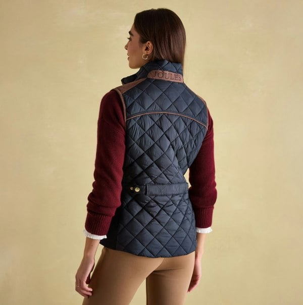 Joules BRAEMAR LUXE Womens Quilted Gilet Navy