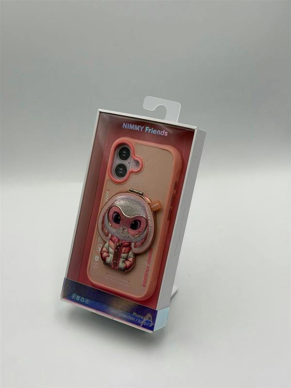 Nimmy Friends Nimmy Cool & Cute 2.0 Rabbit Case with MagSafe Stand for iPhone 17 6.3" Pink - N-YJKM-CXZJZH-IP17-08