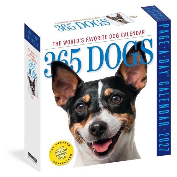365 Days Of Dogs Desk Calendar 2027, Desk Calendars, Day To View, Dogs, Gift