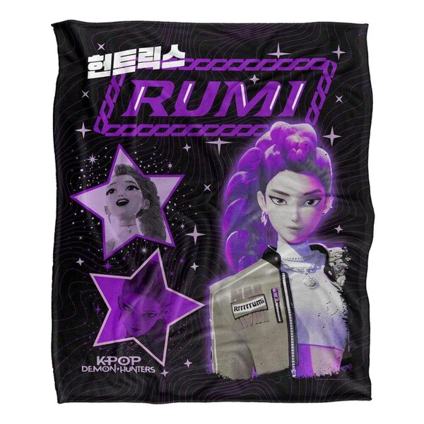 K-Pop Demon Hunters Soft Touch Rumi Blanket - Multicoloured