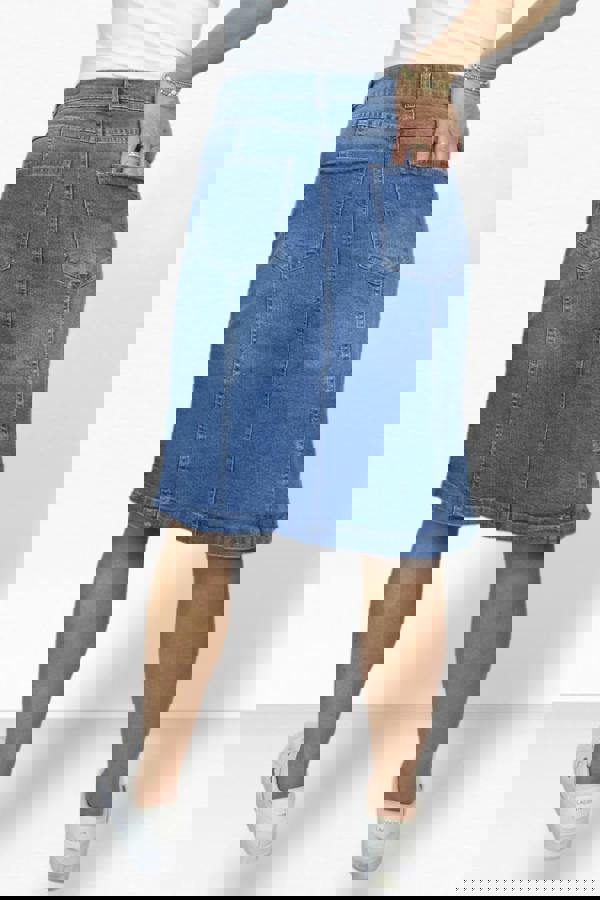 Paulo Due Women's Panelled Denim A Line Skirt