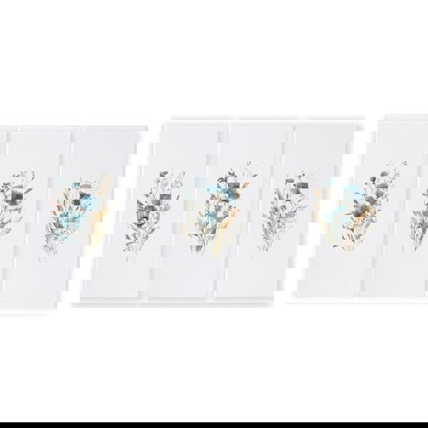 Bathroom Wall Art Blue | Set of 3 Botanical Wall art Prints