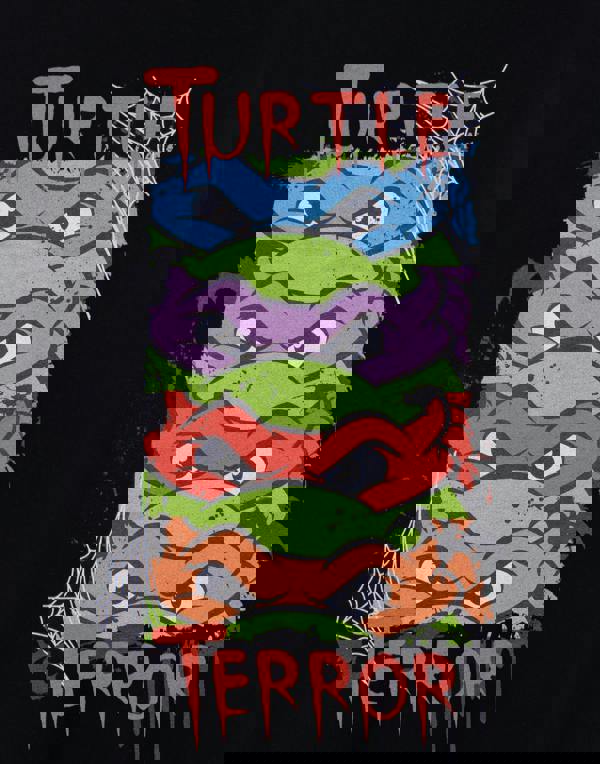 Teenage Mutant Ninja Turtles Mens Black Turtle Terror Short Sleeved T-Shirt