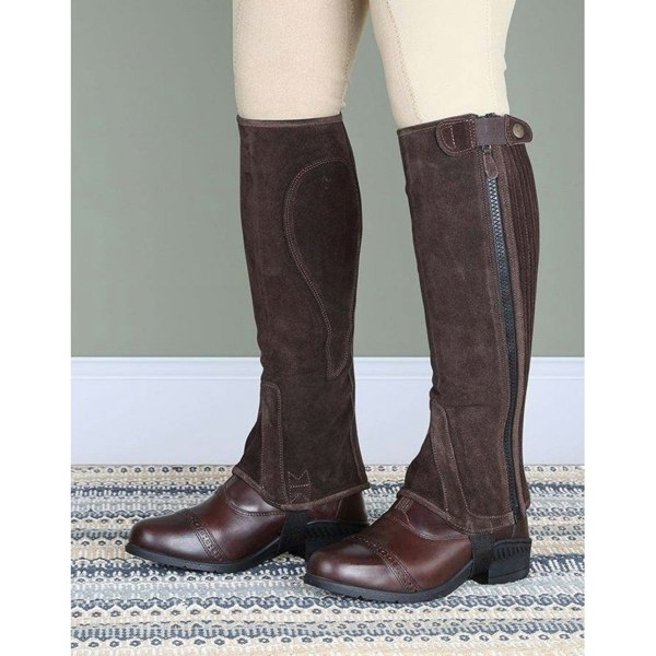 Moretta Unisex Adult Suede Half Chaps - Brown