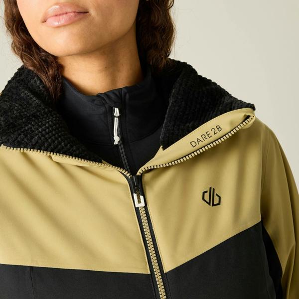 Dare 2B Womens/Ladies Flurry III Ski Jacket - Desert Beige/Black - 