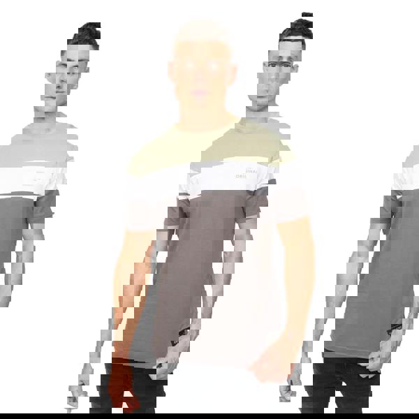 Crosshatch Mens Pattermay T-Shirt - Light Olive - 