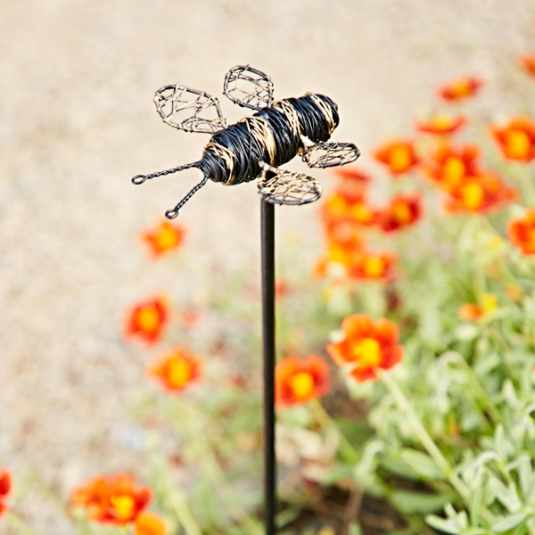 Paper High Recycled Metal Bee Garden Stake