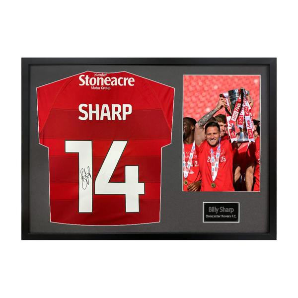 Billy Sharp Signed Doncaster Rovers Shirt Classic Frame