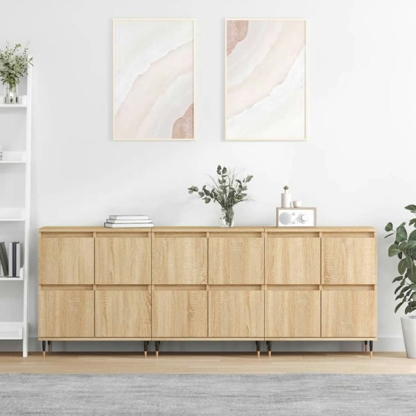 Berkfield Sideboards 3 pcs Sonoma Oak Engineered Wood
