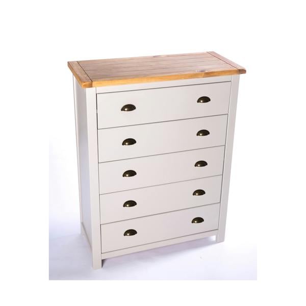 Cabinet Bits Argenta 5 Drawer Chest of Drawers Brass Cup Handle