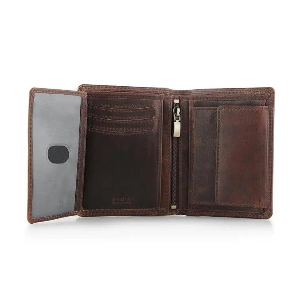 Brown Leather Trifold Wallet – Manhattan New York 3
