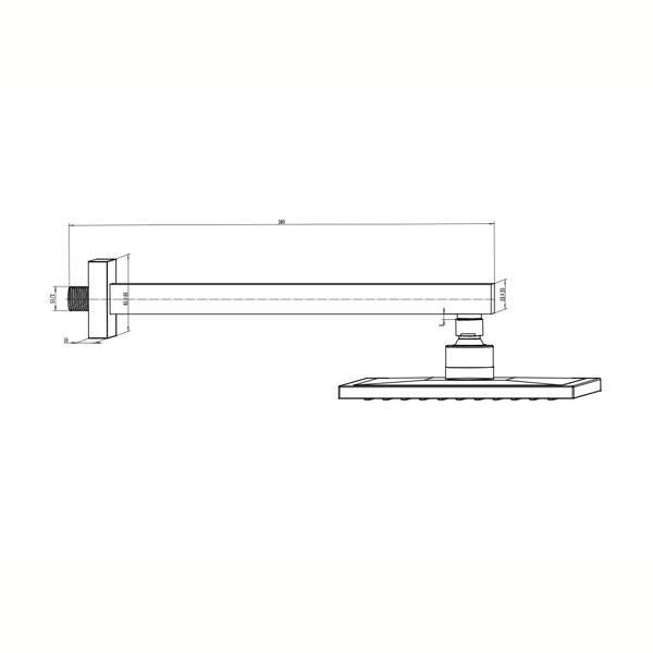 Flode Sala | SQ Style 3 Function Concealed Valve Shower Kit | Chrome