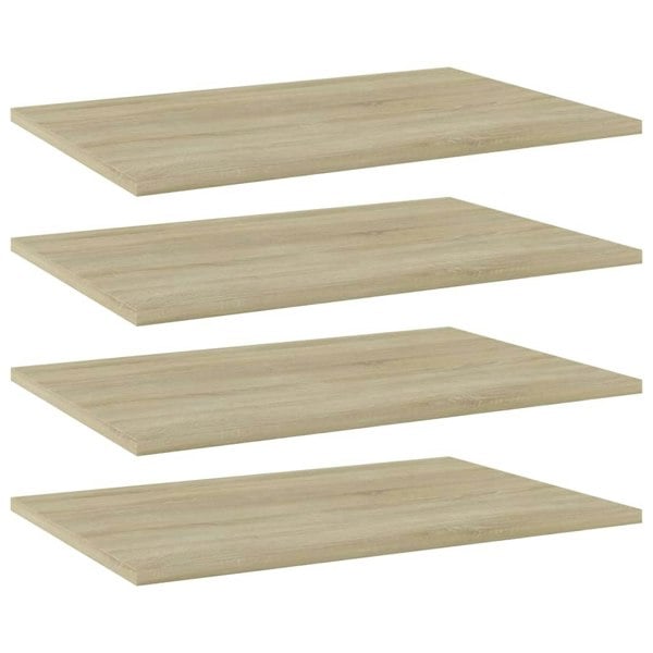 Berkfield Bookshelf Boards 4 pcs Sonoma Oak 60x40x1.5 cm Engineered Wood