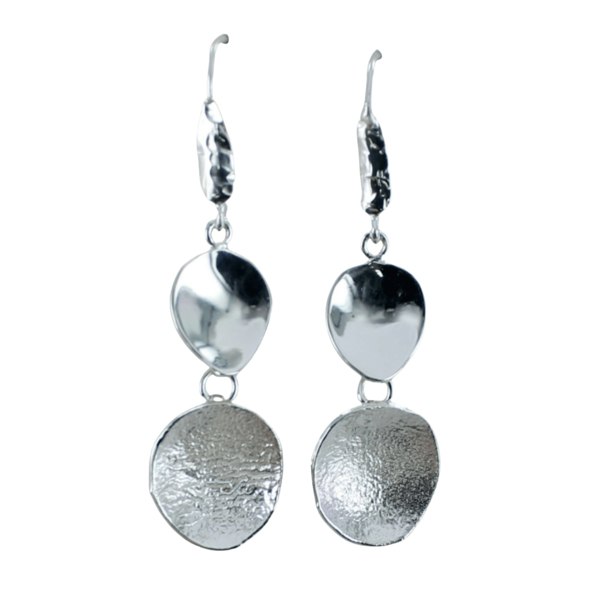 Sterling Silver Shingle Drop Earrings - Reeves & Reeves