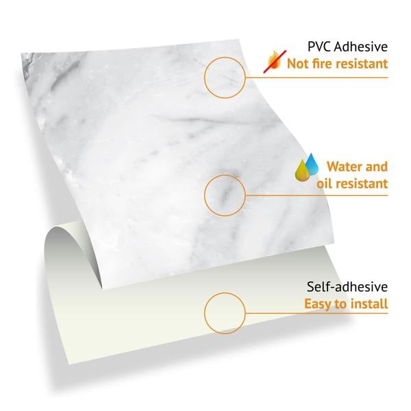 WT1523 Marble Tiles Mix Wall Stickers - 15 cm x 15 cm - 24 pcs.