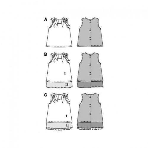 Burda Sewing Pattern 9416 Dresses and Tops For Kids, 2-8 Years - Easy