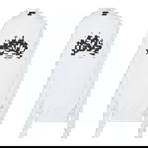 Dsquared DSQ2 Flame Print Sweatshirt   in  White