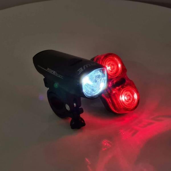 Awe Bright 140 Lumens Bike Light Set, Front LED & 2 0.5W Rear LED's