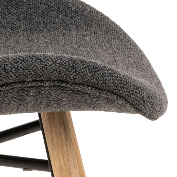 Furniture To Go Batilda Dining Chairs with Grey Fabric and Oak Set of 2