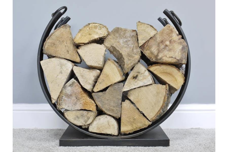 Iron Log Holder Home Accessory