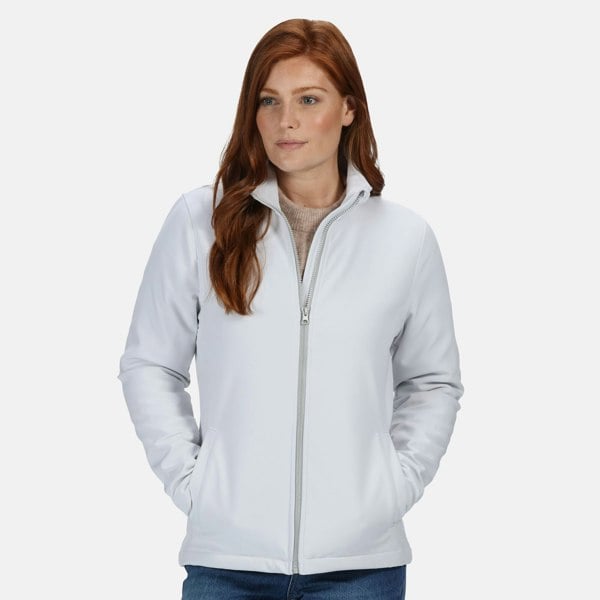 Regatta Women's Ablaze Printable Soft Shell Jacket - White/Light Steel