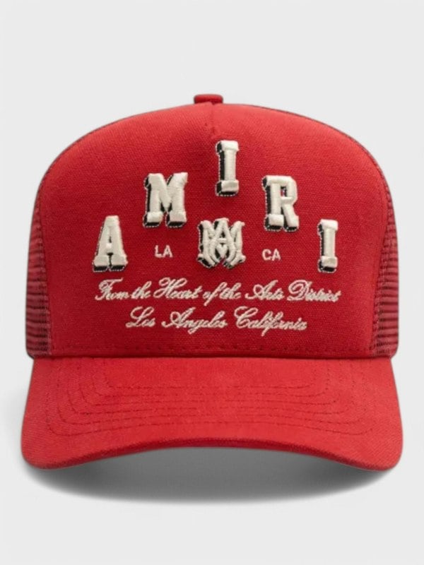 Amiri Varsity Trucker Hat Red - Supplied FashionAmiri