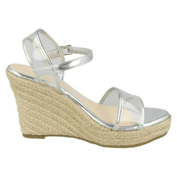 Savannah Ladies Savannah Transparent Strap Wedges