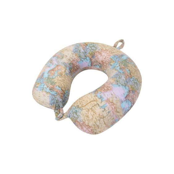 Mountain Warehouse World Map Memory Foam Travel Pillow - Brown