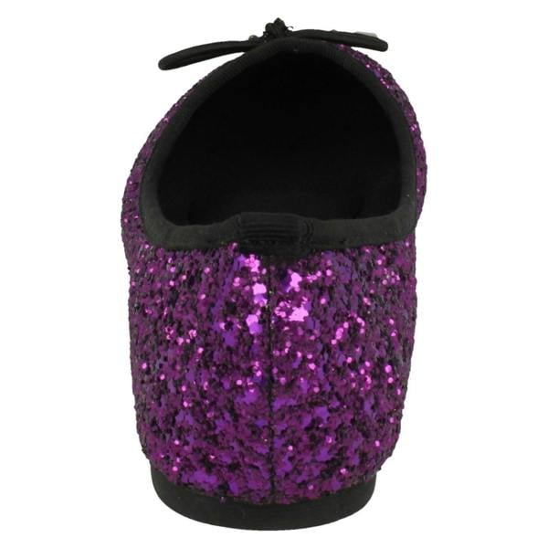 Anne Michelle Ladies Anne Michelle Glittery Ballerina Shoes