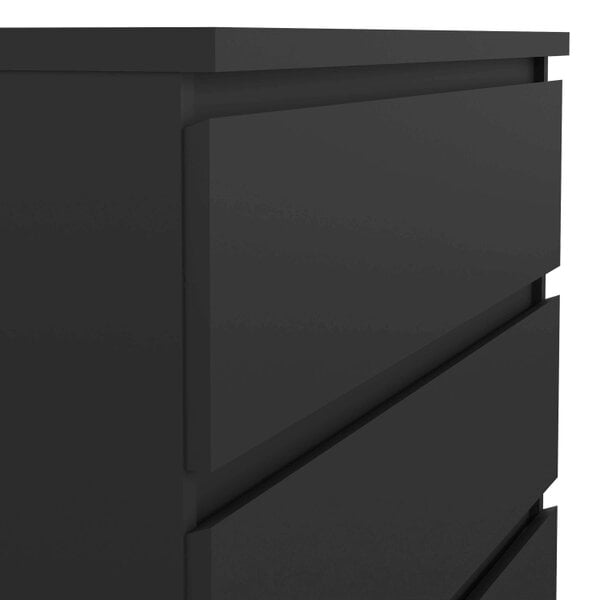 Wyld Haus Budapest Matt Black Wooden Chest 5 Drawers