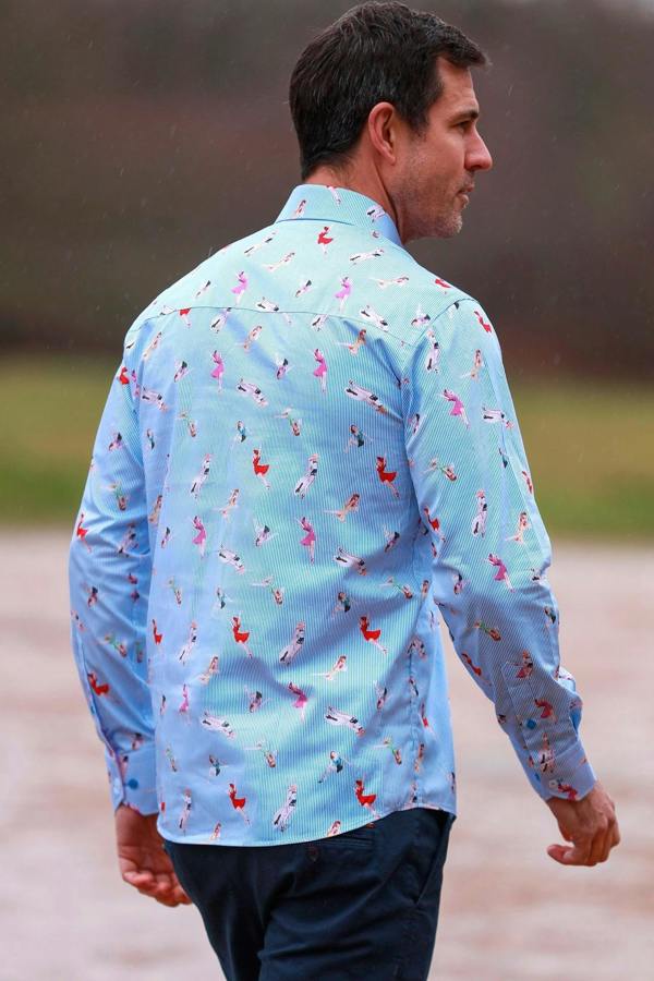 Stripe Pin-Up Ladies - Premium Men's Patterned Shirt by Claudio Lugli | Bold Design, Tailored Fit, Best Printed Shirts