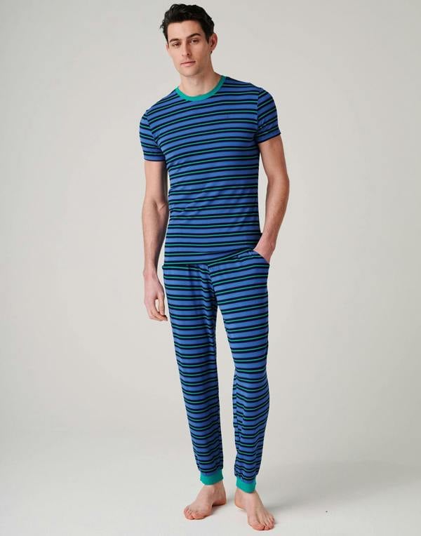 British Boxers Men's Bamboo Pyjama Set - Ultramarine