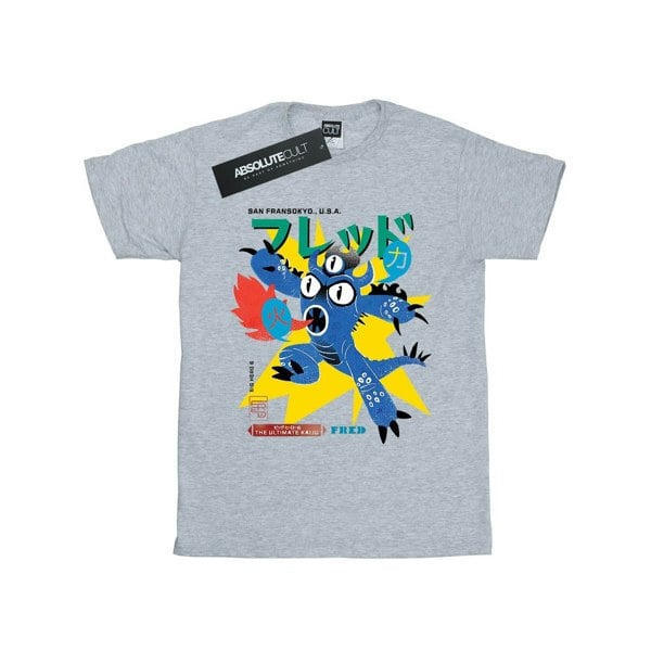 Disney Mens Big Hero 6 Fred Ultimate Kaiju T-Shirt - Sports Grey