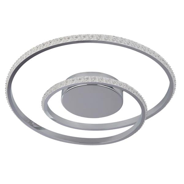 Lighting Collection Sleek Dual‑Ring LED Semi‑Flush Ceiling Light