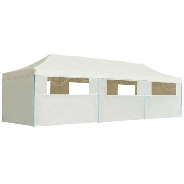 Berkfield Folding Pop-up Party Tent with 8 Sidewalls 3x9 m Cream
