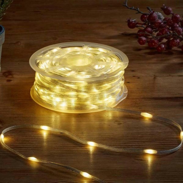 Samuel Alexander 37.5m Light up Christmas Two Tone String Lights with 500 Warm White & Multi-Coloured LEDs