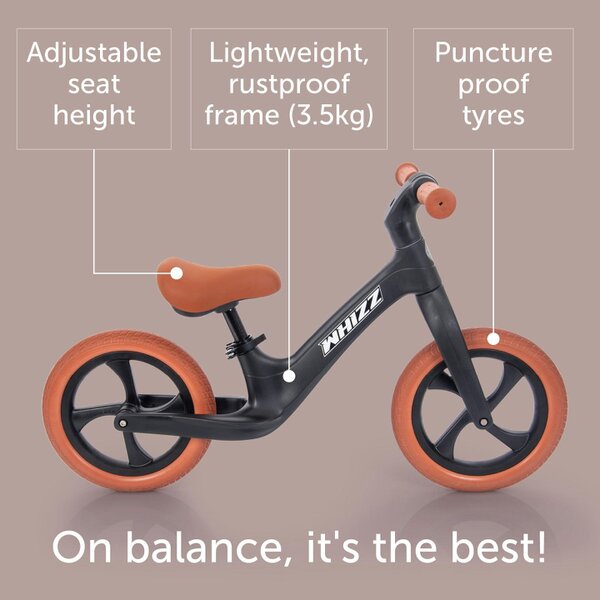 tickit Whizz Balance Bike - Black