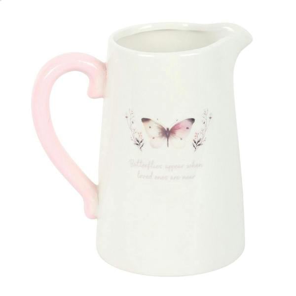 Kingsbury Gifts Butterflies Appear Decorative Flower Jug Vase