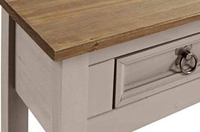 Modcraft Grey Solid Pine Rustic Furniture with 2 Drawers - Mexican Style