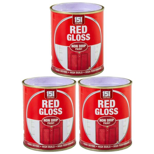 151 3X Red Gloss Non-Drip Paint 300ml