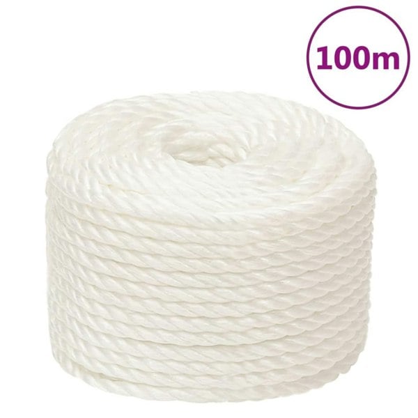 Berkfield Work Rope White 12 mm 100 m Polypropylene