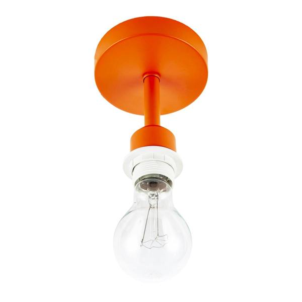 Traditional Matte Orange Ceiling Light Fitting to Hold Lamp Shades Image 3