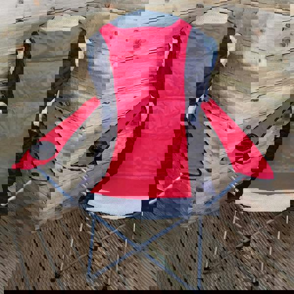 Samuel Alexander Luxury Padded High Back Folding Outdoor / Camping / Fishing Chair in Red