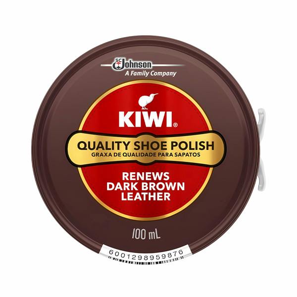 Kiwi Shoe Polish Wax Large Tin - For Polishing Leather Shoes 100ml