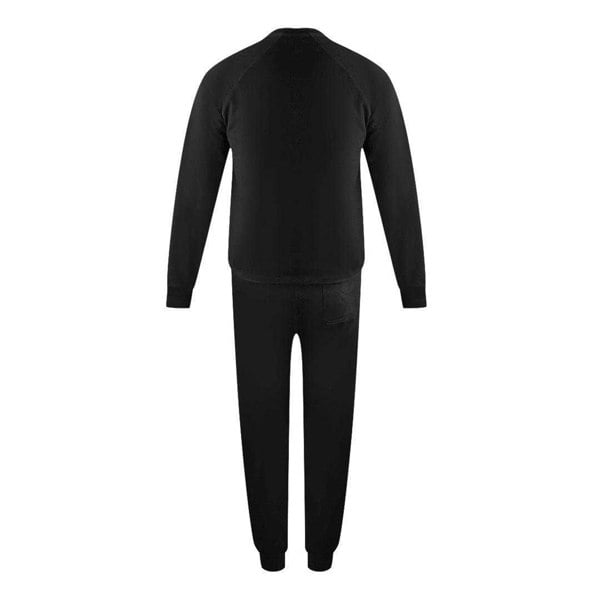 Aquascutum Mens Old School Crew Neck Tracksuit - Black