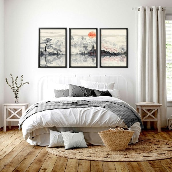 Art Walls Bedroom | Set of 3 wall art prints